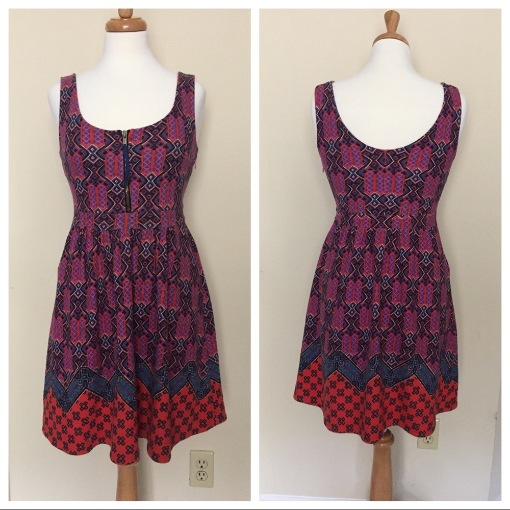 Anthropologie Maeve Amapola Tribal Print Dress
